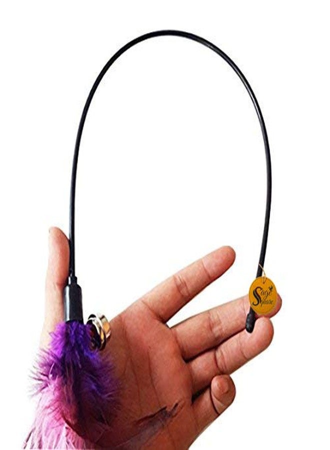 Sage Square 50 cm Jumbo Size Pet Friendly Cat Toy/Feather Teaser Stick/Training Toy for Cat/Kitten/Puppy (1 Pcs) - Image 4